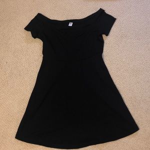 Old Navy black off the shoulder dress